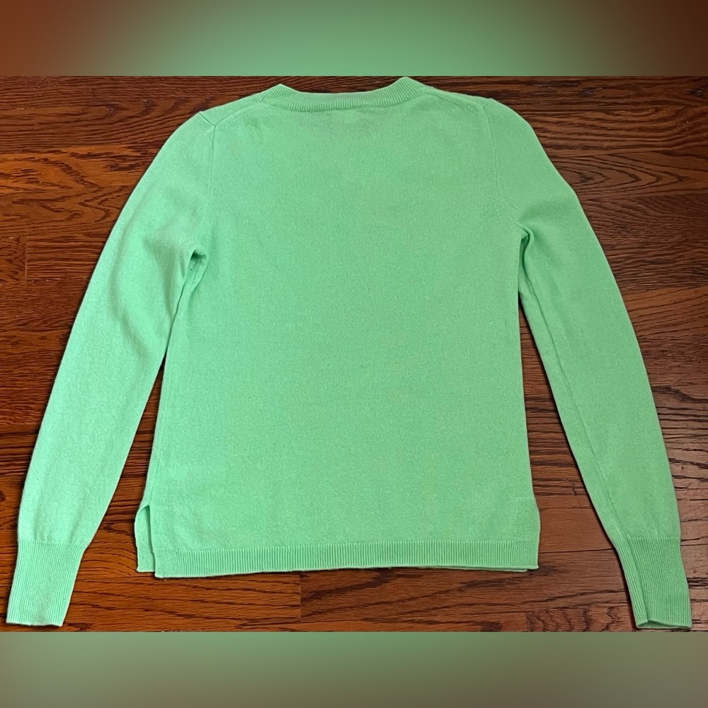 J.Crew Everyday Cashmere Slim-Fit Green Crewneck Sweater Size Small Style #K1313 - Picture 7 of 7